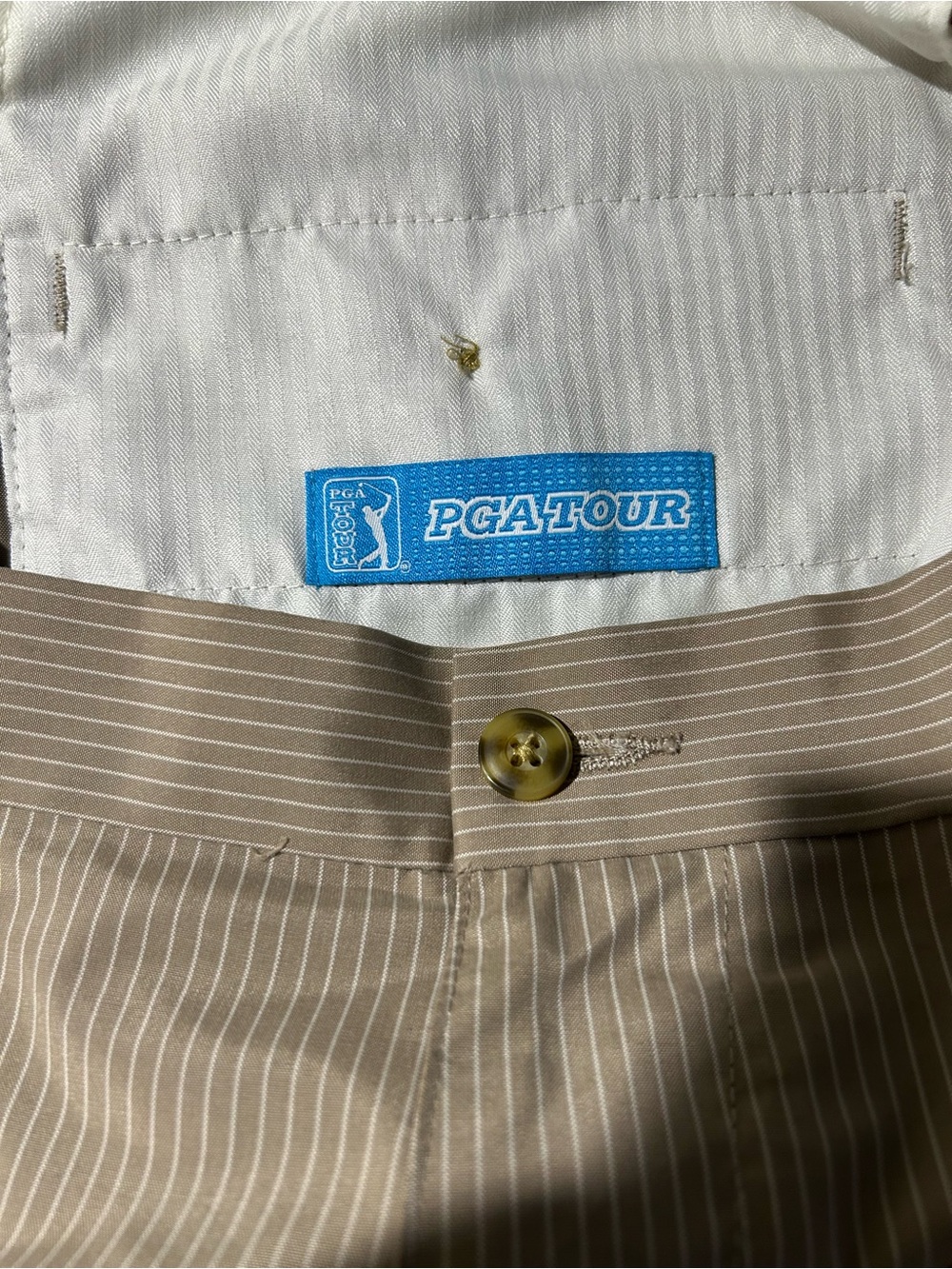 PGA Tour Tan Pinstripe Men’s Shorts